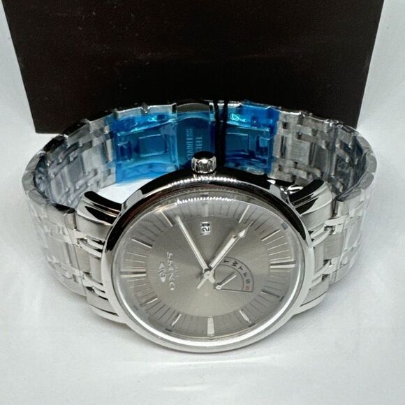 Oniss Sorrento ON2626-MSV Men's Stainless Steel Analog Dial Quartz Watch JNA66 - Picture 8 of 13